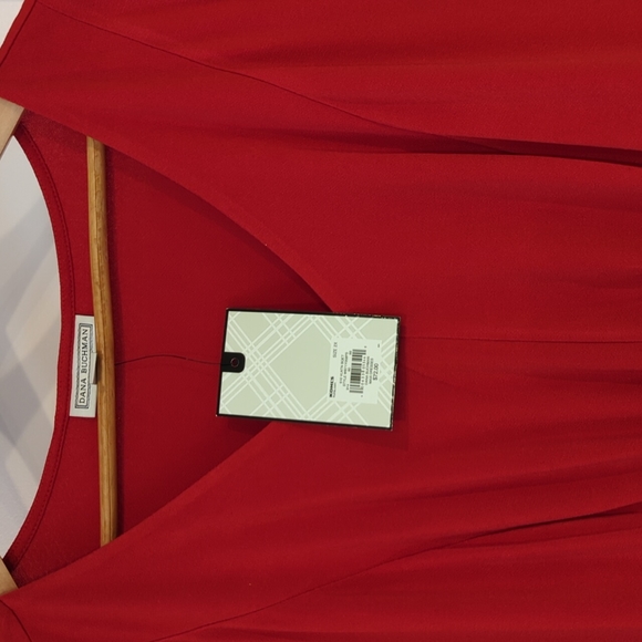 New 2X Red Dana Buchman Dress - Picture 2 of 3